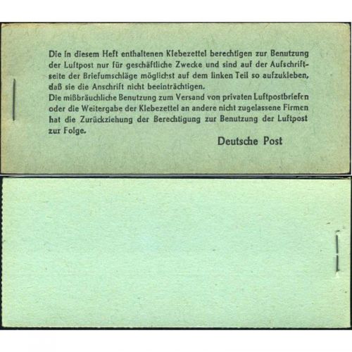 Bizone 1948  Mi. Nr. FZ I ** JEIA-MH   Markenheftchen