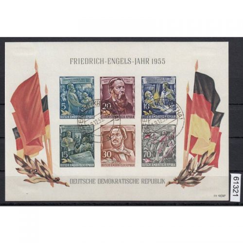 DDR 1955, Mich.-Nr.: 485-90 B Block 13 gestempelt