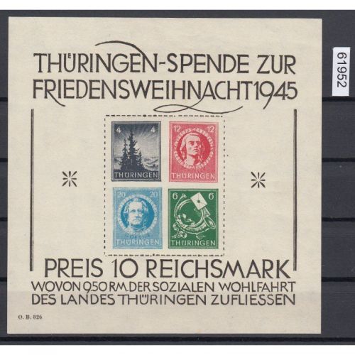SBZ  1945 Mi.-Nr.:  Block 2 x *