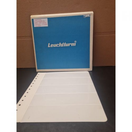 Leuchtturm 10  Kunstoffhüllen  weiß  5 Taschen  Ringbinder 13 Loch neuwertig