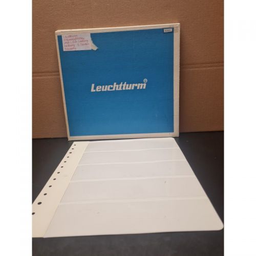 Leuchtturm 10  Kunstoffhüllen  weiß  5 Taschen  Ringbinder 13 Loch neuwertig