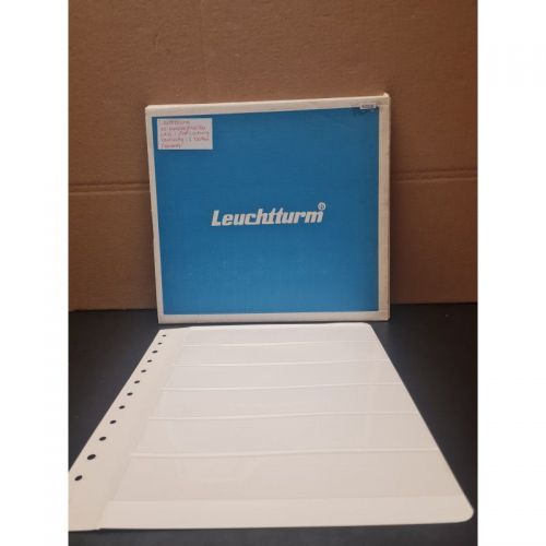 Leuchtturm 10  Kunstoffhüllen  weiß  6 Taschen  Ringbinder 13 Loch neuwertig