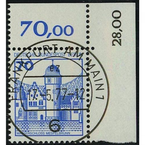 Berlin 1977, Mich.-Nr.: 538 gestempelt Eckrand KBWZ  Frankfurt