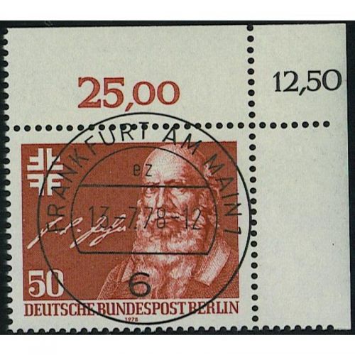 Berlin 1978, Mich.-Nr.: 570 gestempelt Eckrand KBWZ  Frankfurt
