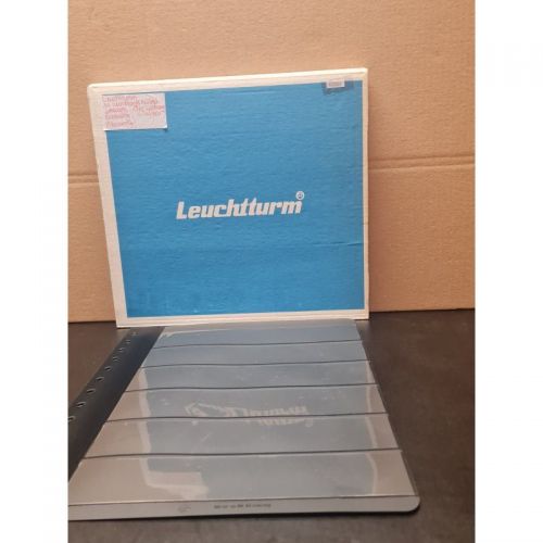 Leuchtturm 10  Kunstoffhüllen  schwarz  6 Taschen  Ringbinder 13 Loch neuwertig
