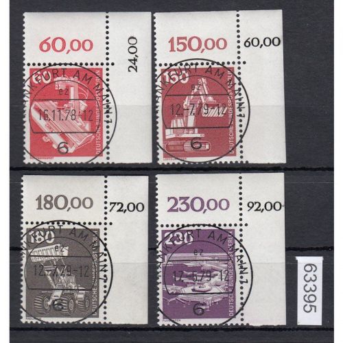 Berlin 1978, Mich.-Nr.: 582-86 gestempelt Eckrand KBWZ  Frankfurt