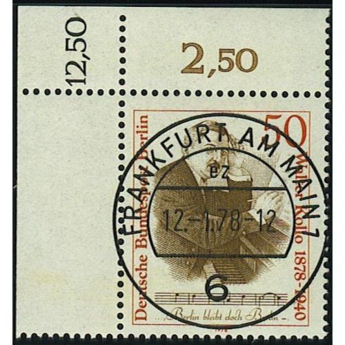 Berlin 1977, Mich.-Nr.: 561 gestempelt Eckrand KBWZ  Frankfurt