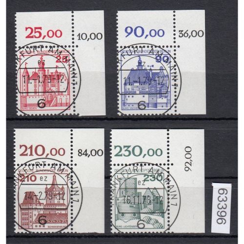 Berlin 1978, Mich.-Nr.: 587-90 gestempelt Eckrand KBWZ   Frankfurt