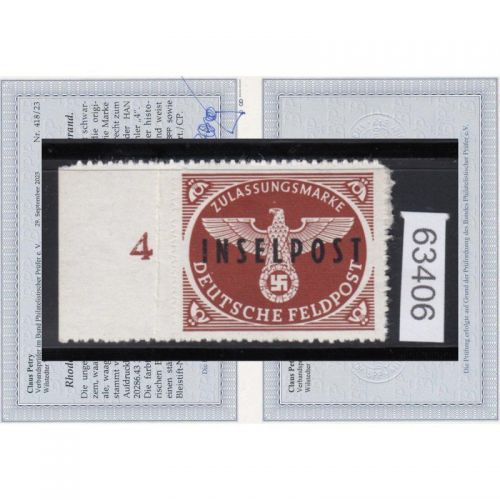 Feldpost, Mi.-Nr. 9 * geprüft  Befund