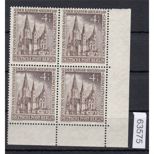 Berlin 1953, Mich.-Nr.: 106 ** Eckrand 4er-Block