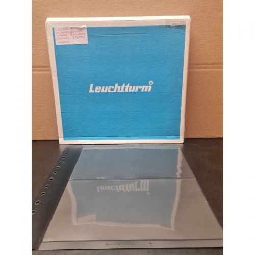 Leuchtturm 10  Kunstoffhüllen  schwarz  2 Taschen  Ringbinder 13 Loch neuwertig