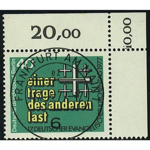 Berlin 1977, Mich.-Nr.: 548 gestempelt Eckrand KBWZ  Frankfurt