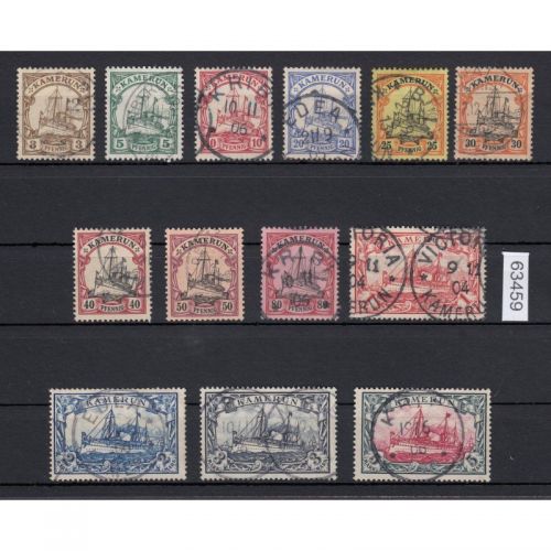 Kolonien Kamerun 1900, Mich.-Nr.: 7-19 gestempelt