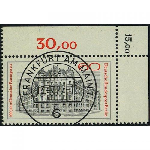 Berlin 1977, Mich.-Nr.: 550 gestempelt Eckrand KBWZ  Frankfurt