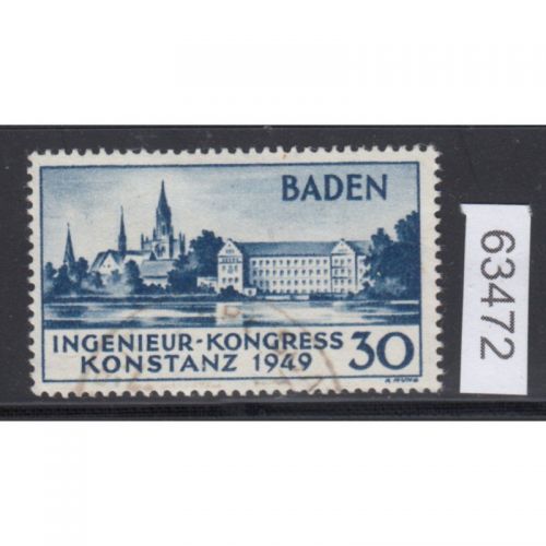 Alliierte Franz. Zone Baden Mi. Nr. 46 gestempelt  geprüft