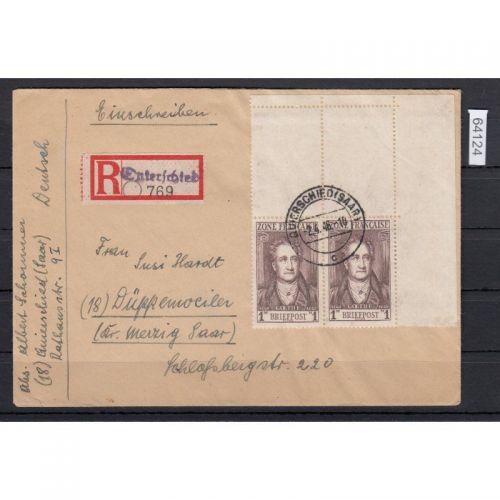 Alliierte Franz. Zone Allg. Ausg. Mi. Nr. 11 L gestempelt  Eckrand  Leerfeld