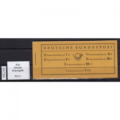 Bund 1958, Mich.-Nr.:   MH 4 Xu ** RLV   I    (Deckel braungelb)