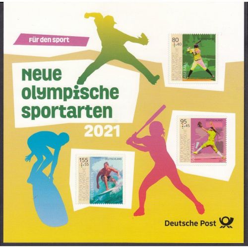 Bund  2021  Gedenkset / Schmuckblatt  Neue Olympische Sportarten
