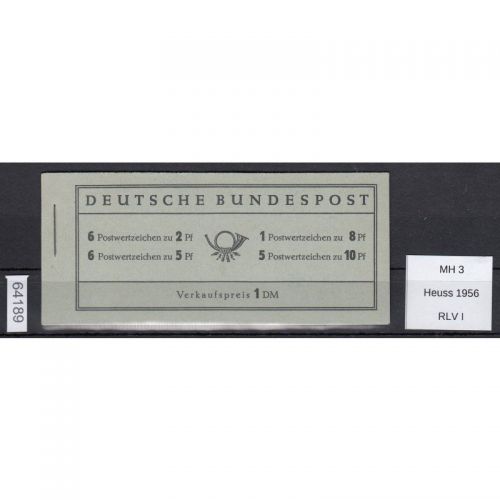 Bund 1956, Mich.-Nr.:   MH 3 ** RLV   I