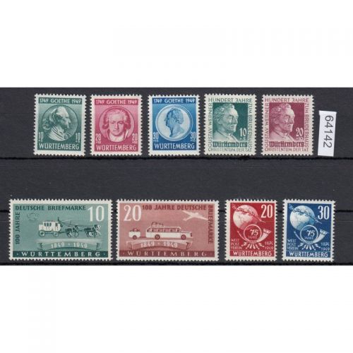 Alliierte Franz. Zone Württemberg Mi. Nr. 44-52 **