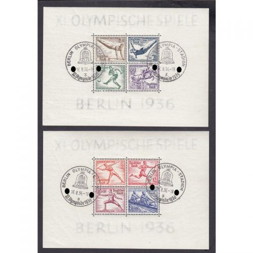 DR 1936, Mich.-Nr.: 624-631, Block 5 + 6 gestempelt  +  gummi   Luxus