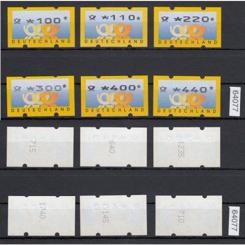 Bund 1999, Mich.-Nr.: ATM 3  **  100-440 Pf VS 2 (mit Zählnummer)  150,00