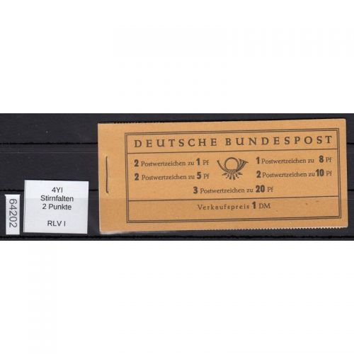 Bund 1960, Mich.-Nr.: MH 4 Y I ** RLV   I