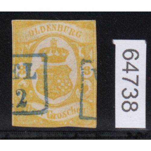 AD Oldenburg 1861, Mich.-Nr.: 14 gestempelt geprüft