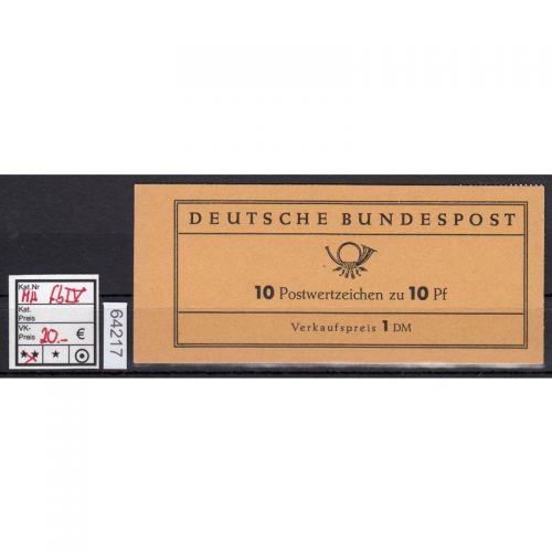 Bund 1960, Mich.-Nr.: MH 6 fb IV **  Rahmendruck 2