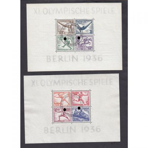 DR 1936, Mich.-Nr.: 624-631, Block 5 + 6 gestempelt
