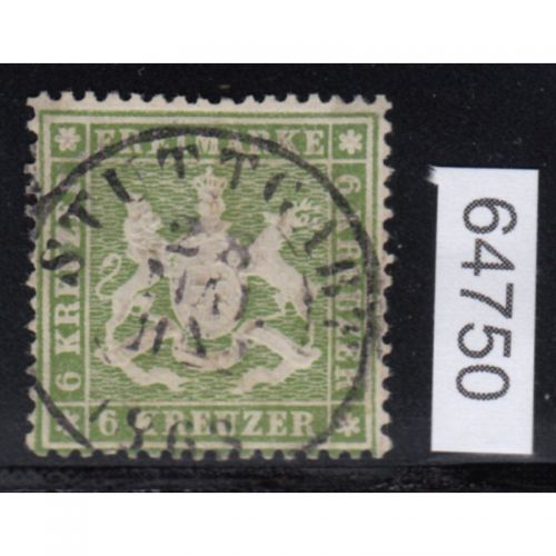 AD Württemberg 1861, Mich.-Nr.: 19 y gestempelt  geprüft