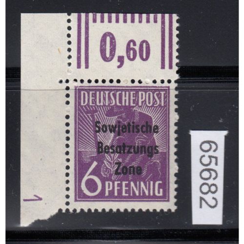 SBZ  1948 Mi.-Nr.:183 **  DZ   Druckerzeichen