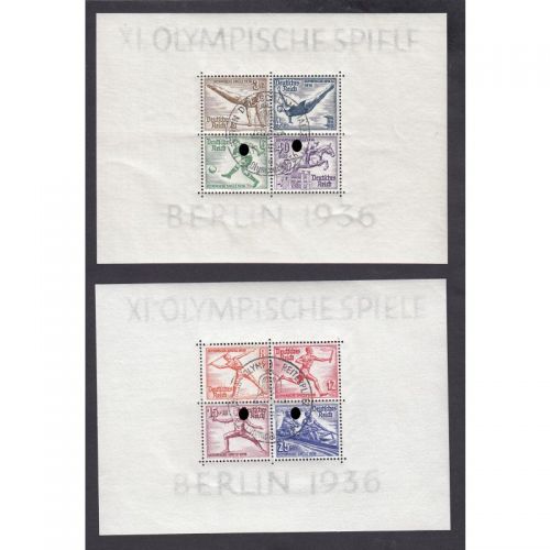DR 1936, Mich.-Nr.: 624-631, Block 5 + 6 gestempelt  +  gummi
