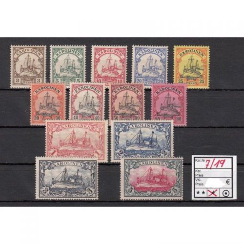 Kolonien Karolinen 1900, Mich.-Nr.:  7-19 *