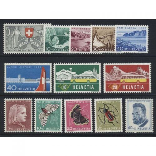 Schweiz 1953 : Mi.-Nr.: Komplett **