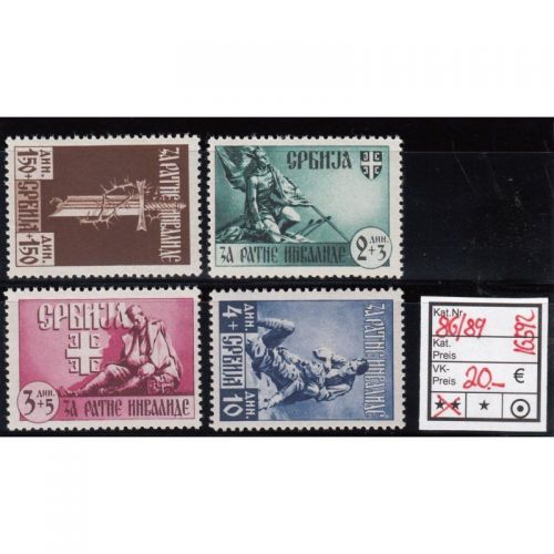 Serbien 1943, Mi.-Nr. 86-89 **
