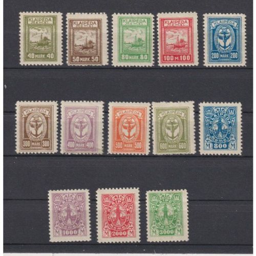 Memel 1923 Mi. Nr. 151-63 *
