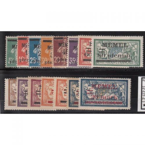 Memel 1920 Mi. Nr. 18-33 *