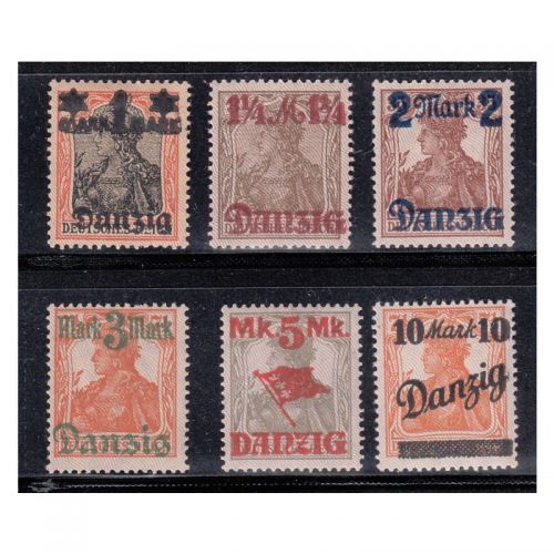 Danzig 1920 Mi.Nr. 41-46 I *