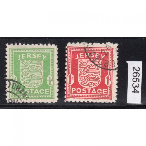 Jersey, Mi.-Nr. 1+2 gestempelt