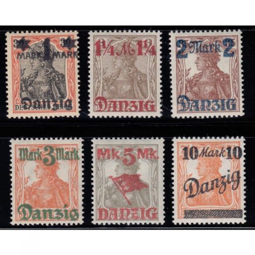 Danzig 1920 Mi. Nr. 26-31 I *