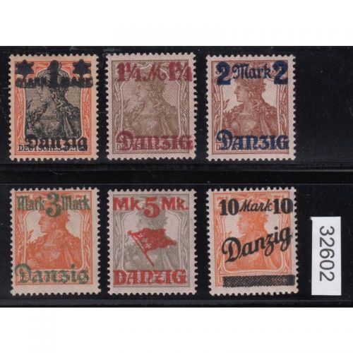 Danzig 1920 Mi.Nr. 41-46 II *