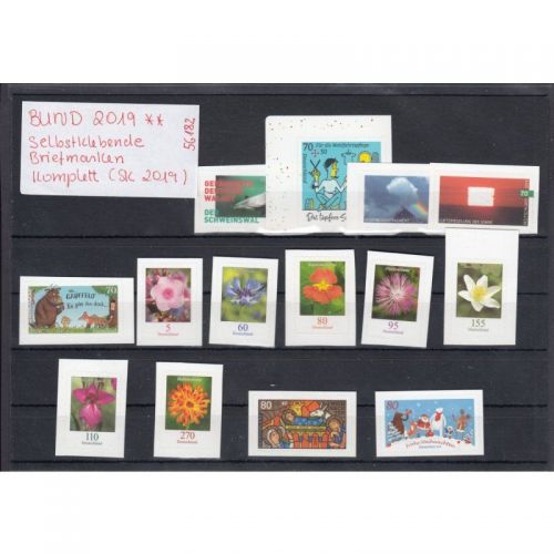 Bund 2019  ** Komplett alle Selbstklebende