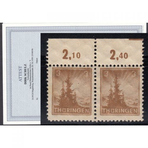 SBZ  1945 Mi.-Nr.: 92 AY a yy ** geprüft  Attest   940,00