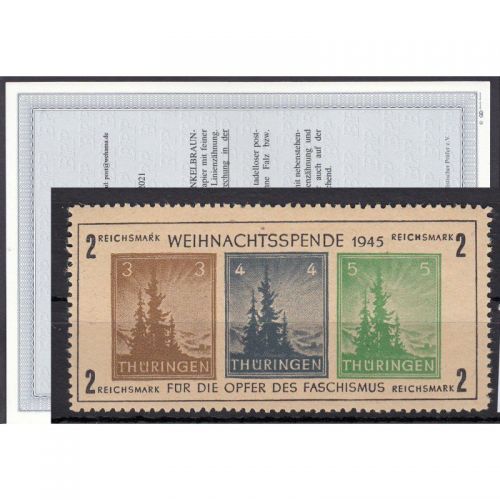 SBZ  1945 Mi.-Nr.:  Block 1 t **  Type II  geprüft  Attest