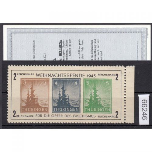 SBZ  1945 Mi.-Nr.:  Block 1 xb ** Type IV  geprüft  Attest