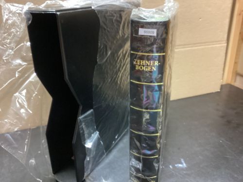 Deutsche Post  10er Bogenalbun für Briefe Ringbinder+Schuber  4 Ringe leer schwarz