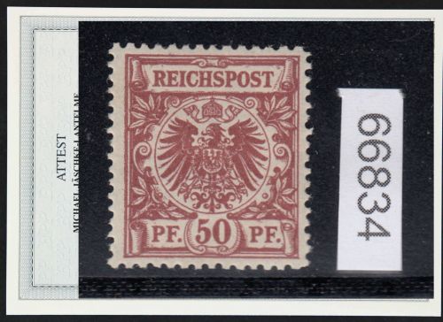 DR 1889, Mich.-Nr.: 50 a  *  geprüft  Attest