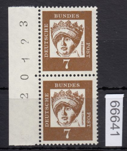 Bund 1961, Mich.-Nr.: 348 y I **   Bogennummer   "Lumogen Papier"