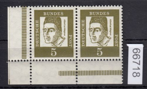 Bund 1961, Mich.-Nr.: 347 y ** Eckrand MHB   Ecke 3